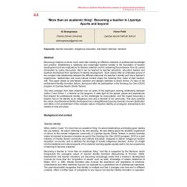 ‘More than an academic thing’: Becoming a teacher in Ltyentye Apurte and beyond