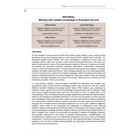 Editorial: Working with multiple knowledges in Australia’s top end