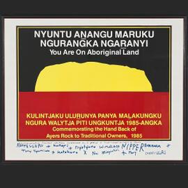 Nyuntu Anangu maruku ngurangka ngaranyi ngaranyi (You are on Aboriginal land)