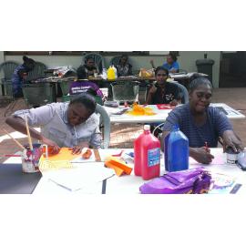 Art class, Jericka, Edwina, Tammy