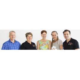 Some of GOO team Joel Rioux, Amanda Sandery, Janice Crerar, Al Strangeways, Ben van Gelderon