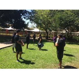 PE class with Pauline Schober