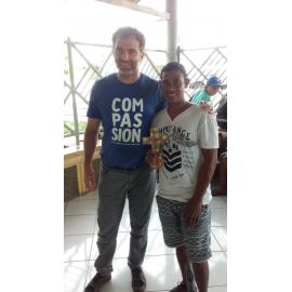Ben van Gelderen with Timorese mate