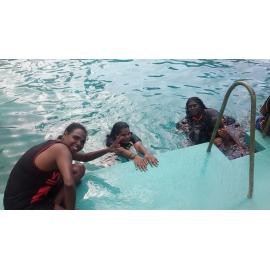 Therese Noreen Edwina at pool