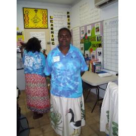 Wadeye GOO launch hand painted skirts Francella Bunduck