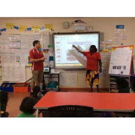 Claudette with mentor teacher - team teaching