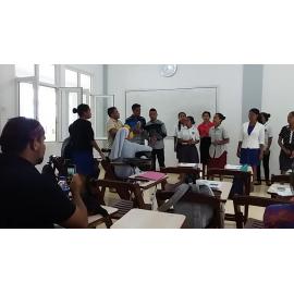 Timor students singing