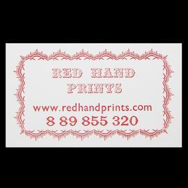 Untitled (Red Hand Print calling card)